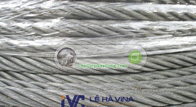 Cáp thép inox 304, Cáp thép inox 304 6*7 FC, Cáp thép inox 304 6*7 FC phi 4, cáp thép inox 304, cáp inox